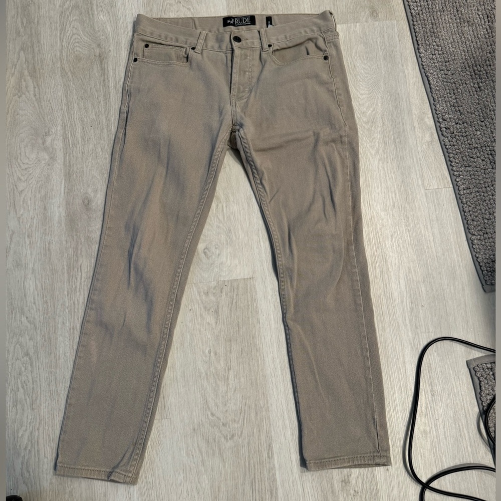 Rude 30x28 skinny fit beige jeans